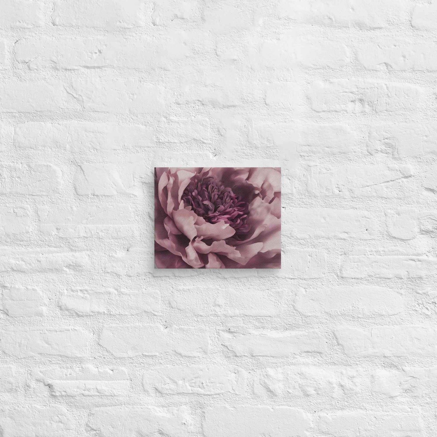 Painted Grace Floral Digital Artwork Pink Peony Wall Art Canvas Print