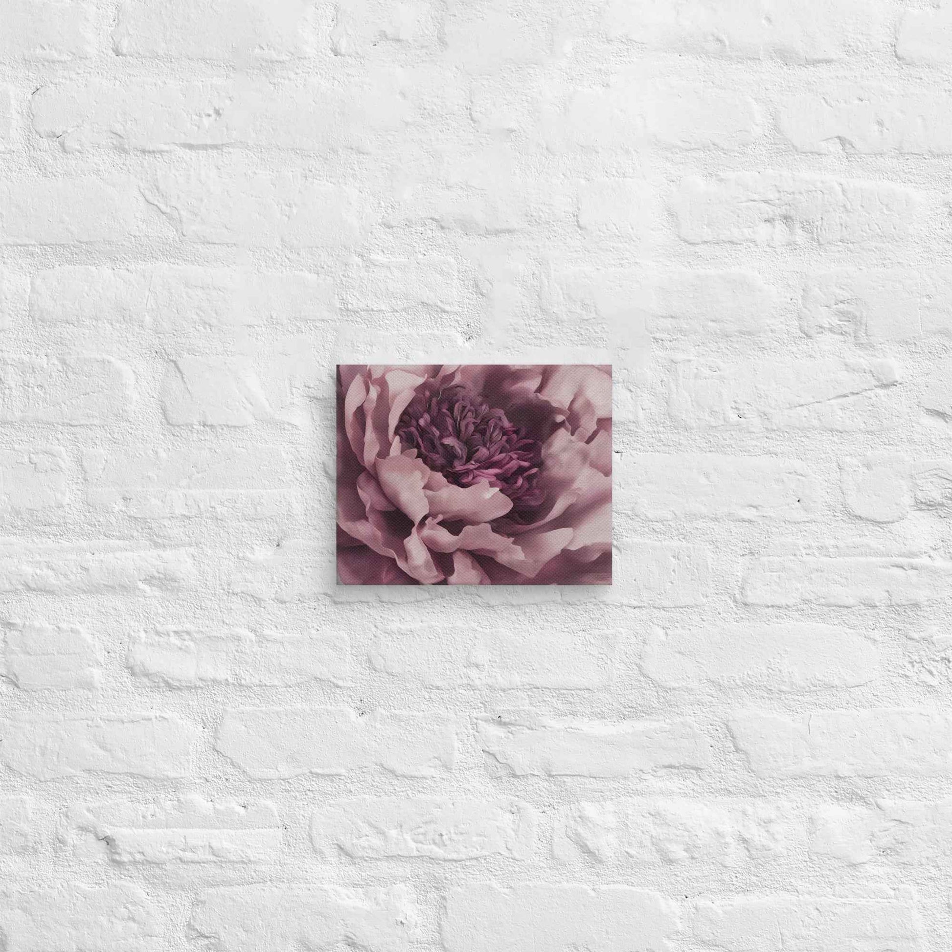 Painted Grace Floral Digital Artwork Pink Peony Wall Art Canvas Print
