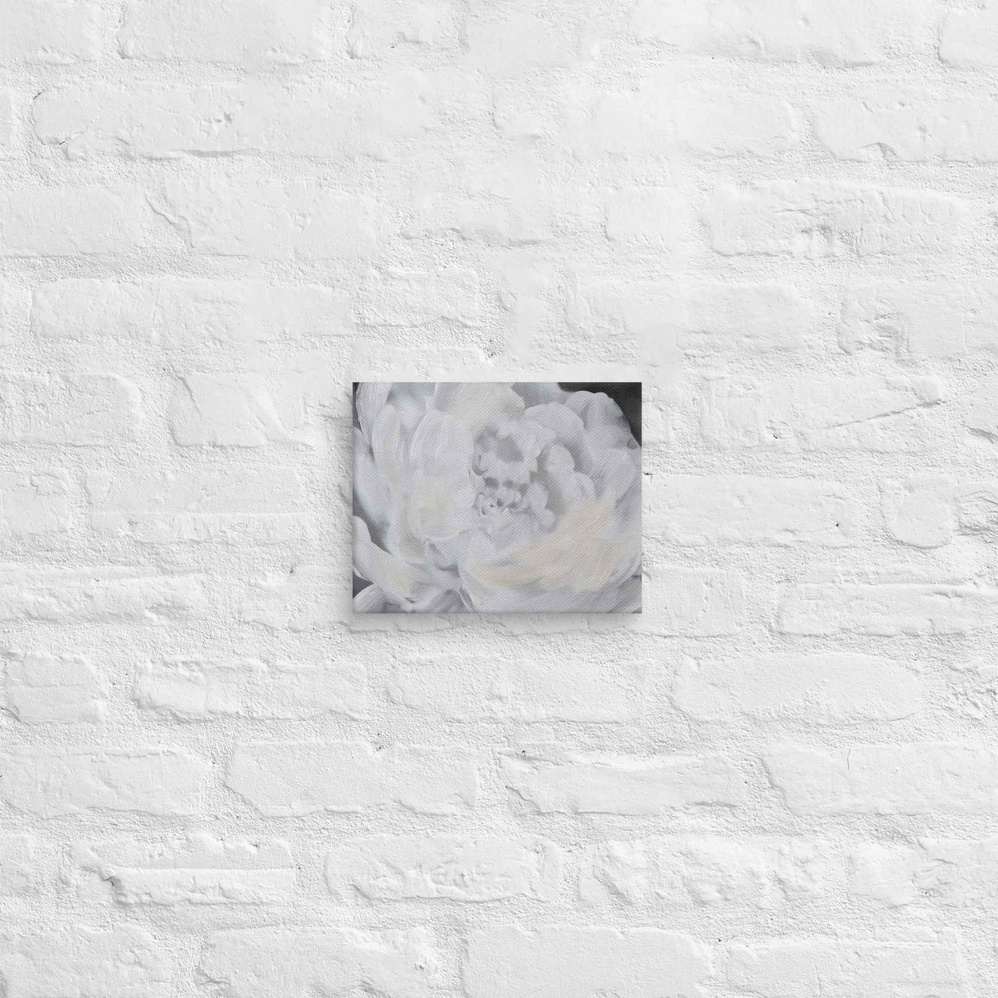 Shadowed Grace Digital Artwork Peony Oil Painting Canvas Wall Art Print