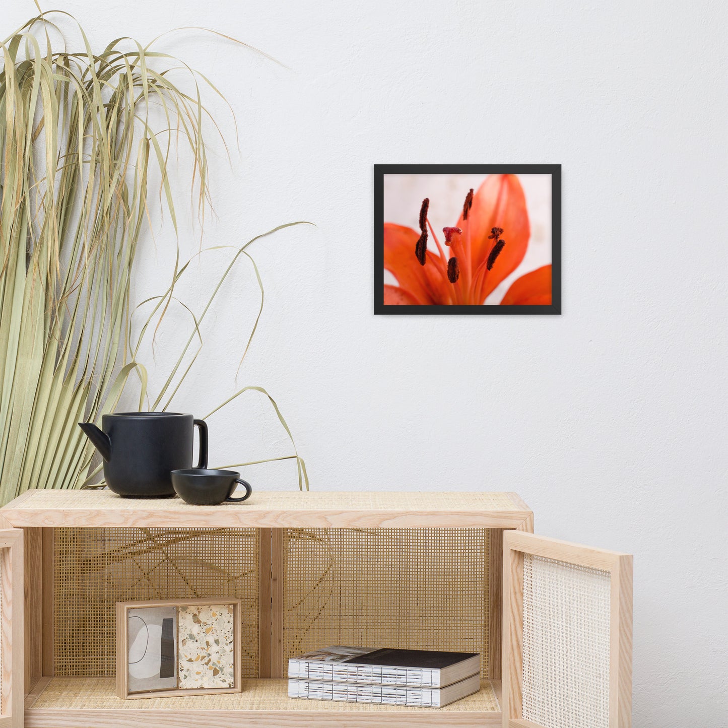 Lily Stigma Floral Nature Photo Framed Wall Art Print