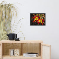 Royal Sunset Lily Floral Nature Photo Framed Wall Art Print