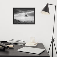 Abandoned West Pier Coastal Seascape Black and White Framed Wall Art Prints
