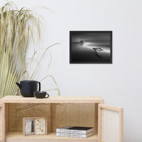 Dramatic Beach with Driftwood Black and White Framed Wall Art Prints