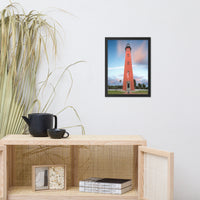 Ponce De Leon Lighthouse and Sunset Landscape Photo Framed Wall Art Print