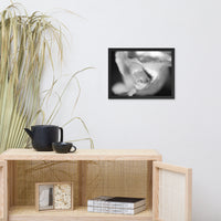 Infrared Rose Black and White Floral Nature Photo Framed Wall Art Print