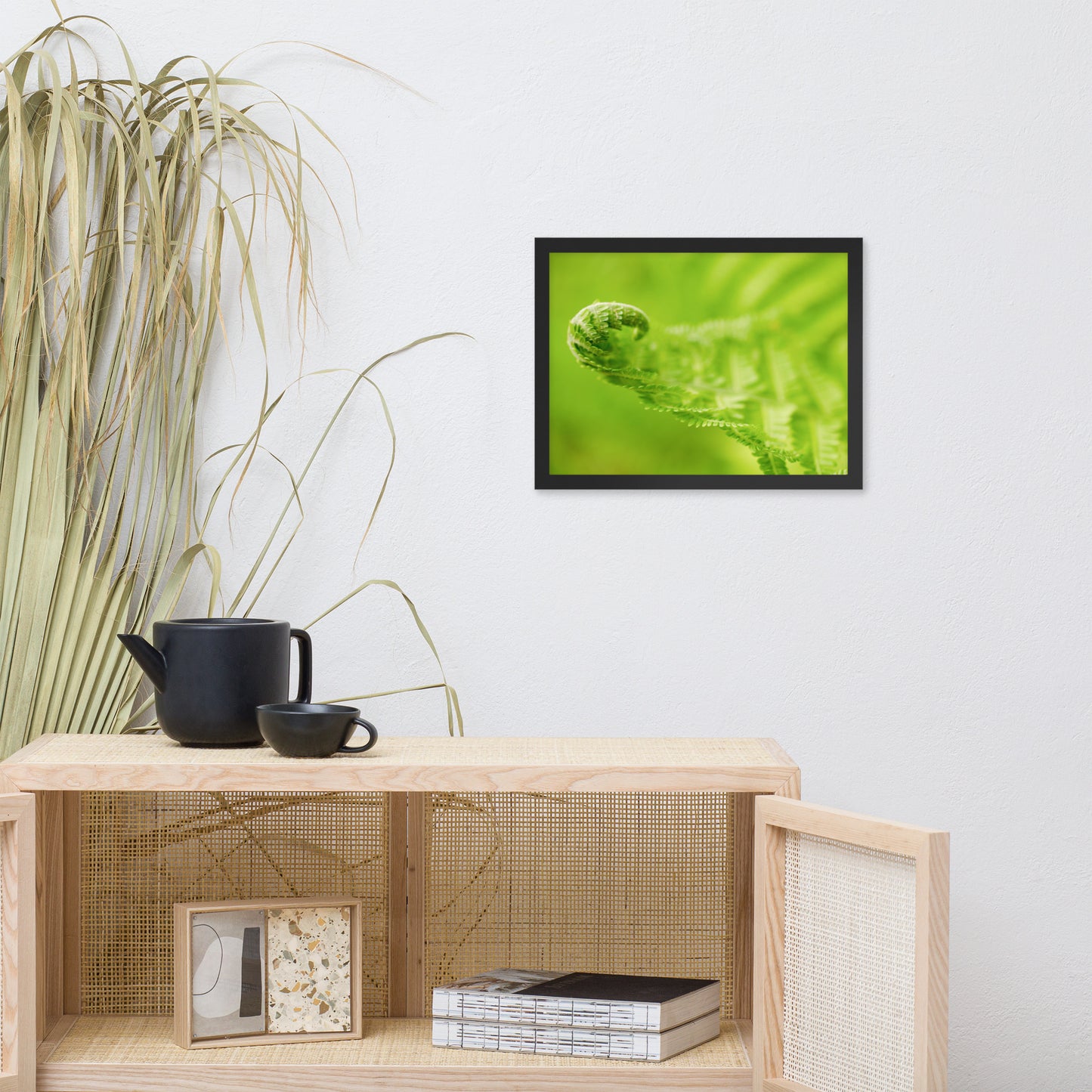 Fern Curl Botanical Nature Photo Framed Wall Art Print