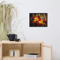 Royal Sunset Lily Floral Nature Photo Framed Wall Art Print