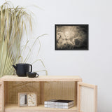 Sepia Aged Rhododendron Blooms Floral Nature Photo Framed Wall Art Print