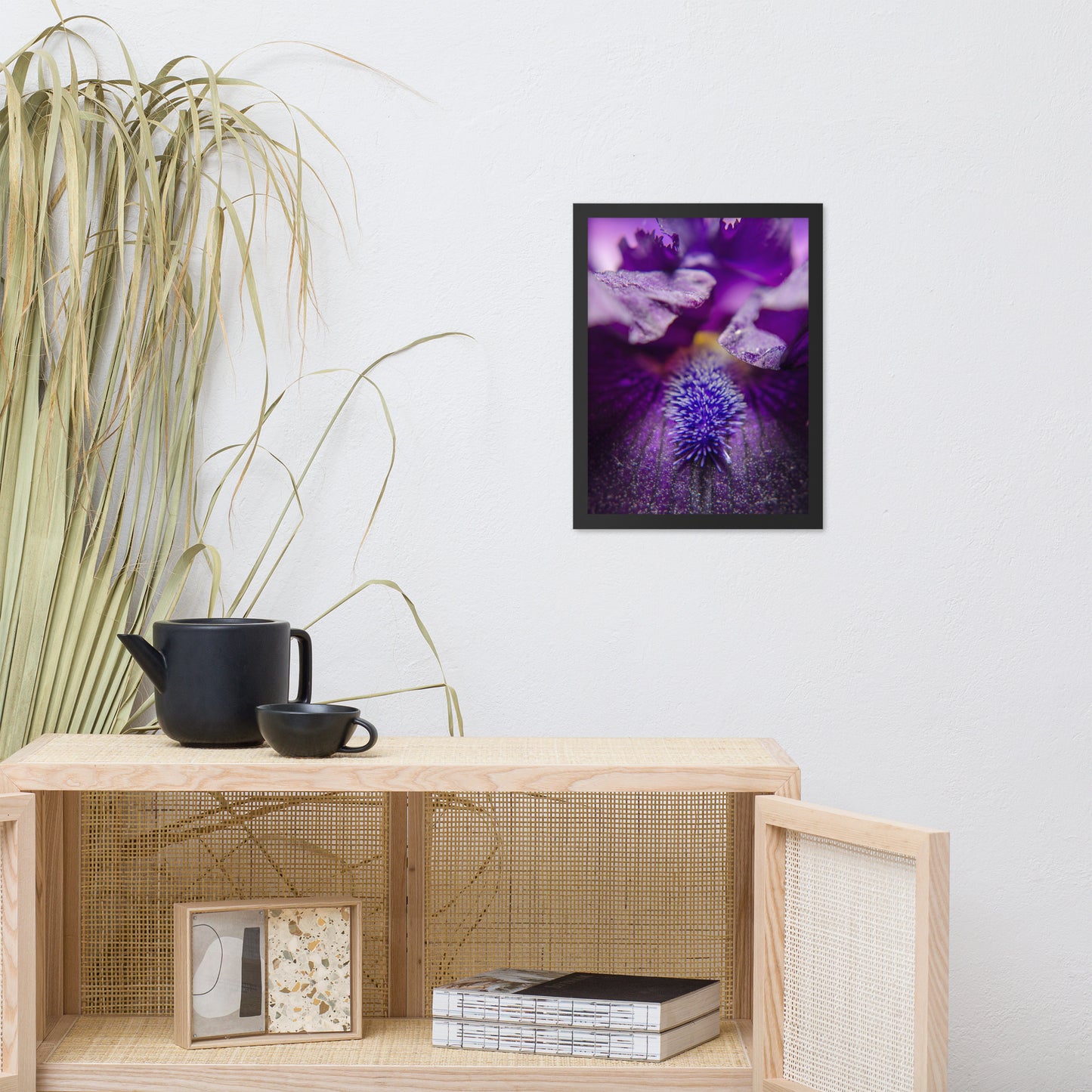 Stigma of Iris Floral Nature Photo Framed Wall Art Print