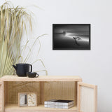 Dramatic Beach with Driftwood Black and White Framed Wall Art Prints