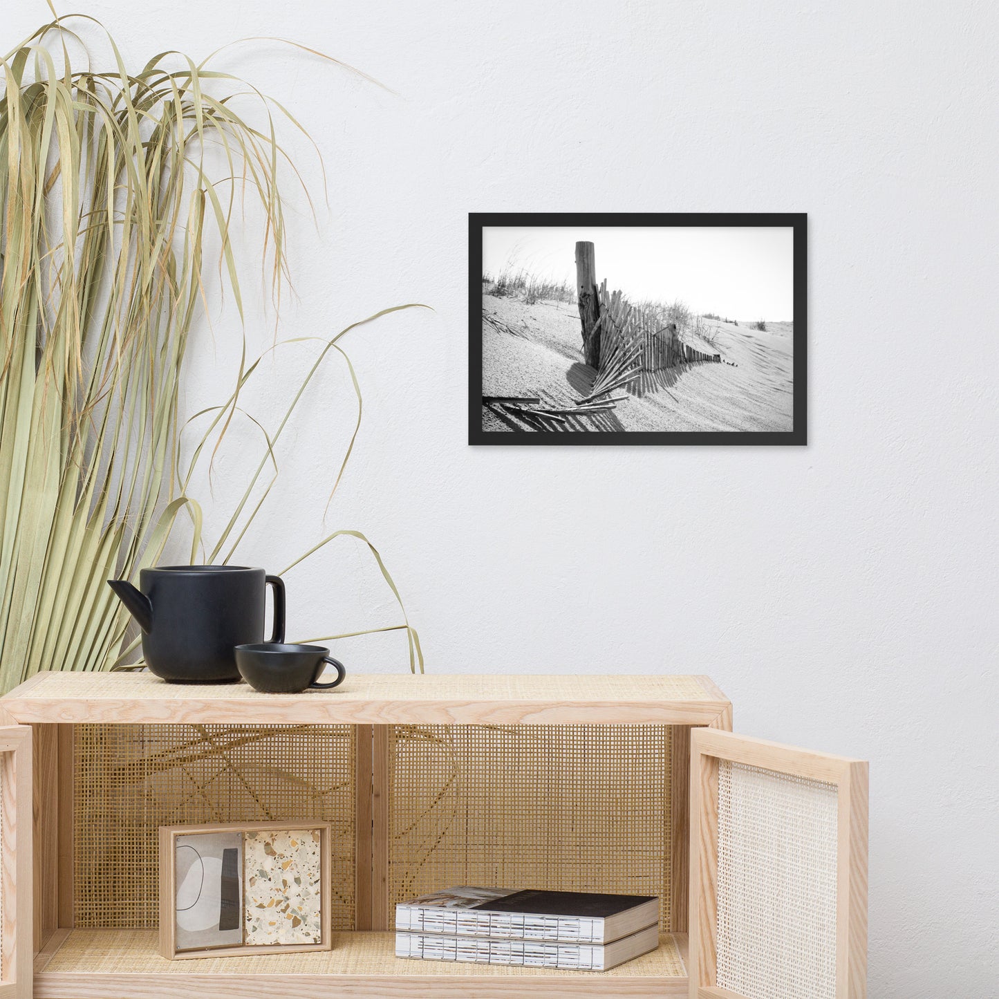 High Key Dunes Coastal Landscape Framed Photo Paper Wall Art Prints