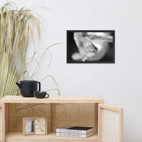 Infrared Rose Black and White Floral Nature Photo Framed Wall Art Print