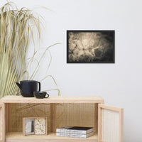 Sepia Aged Rhododendron Blooms Floral Nature Photo Framed Wall Art Print