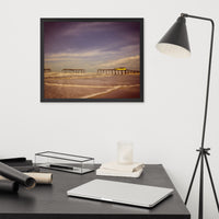 Aged View of Frisco Pier Coastal Framed Photo Paper Print