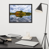 Autumn Reflections Rural Landscape Framed Photo Paper Wall Art Prints