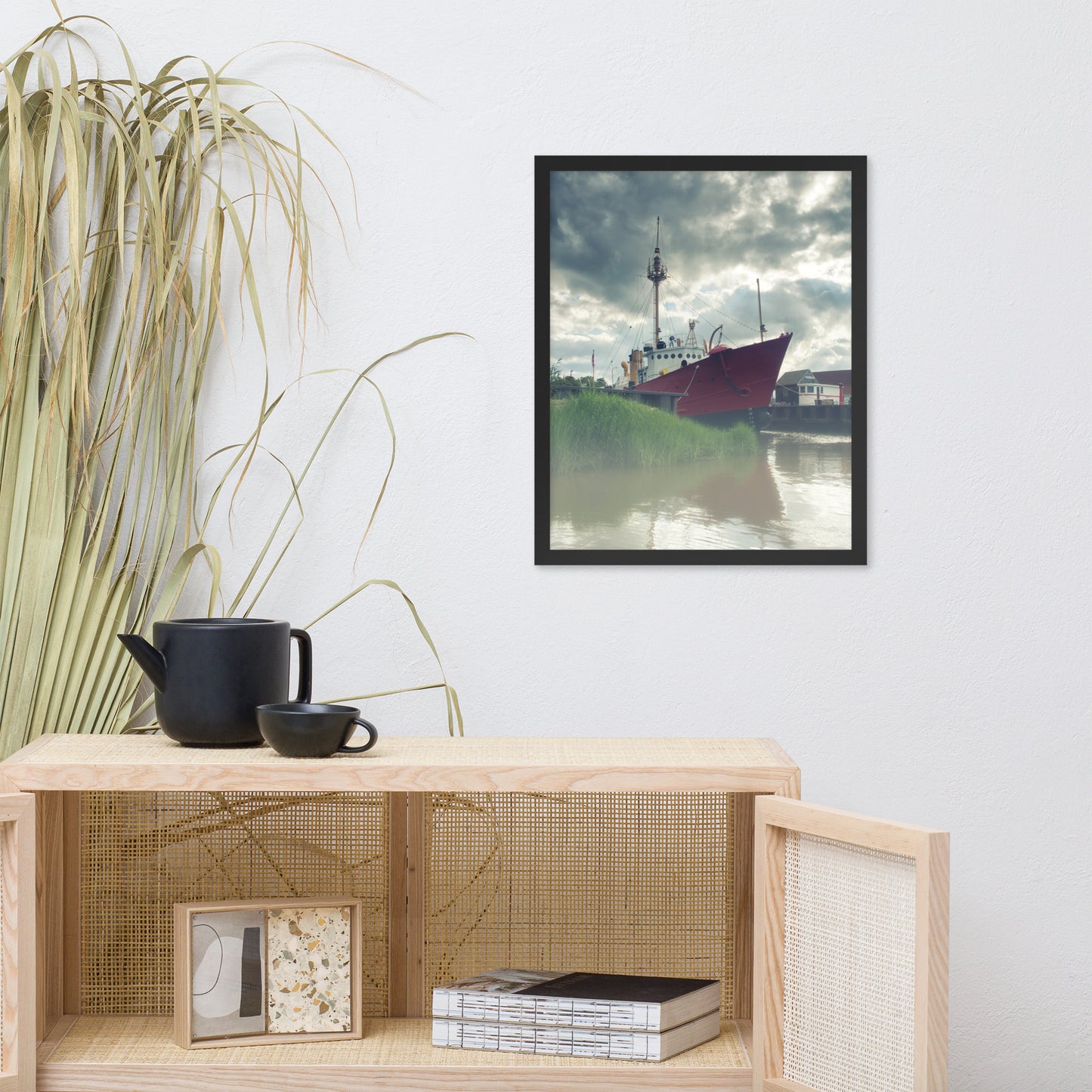Foggy River Coastal Landscape Framed Photo Paper Wall Art Prints