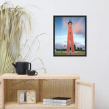 Ponce De Leon Lighthouse and Sunset Landscape Photo Framed Wall Art Print