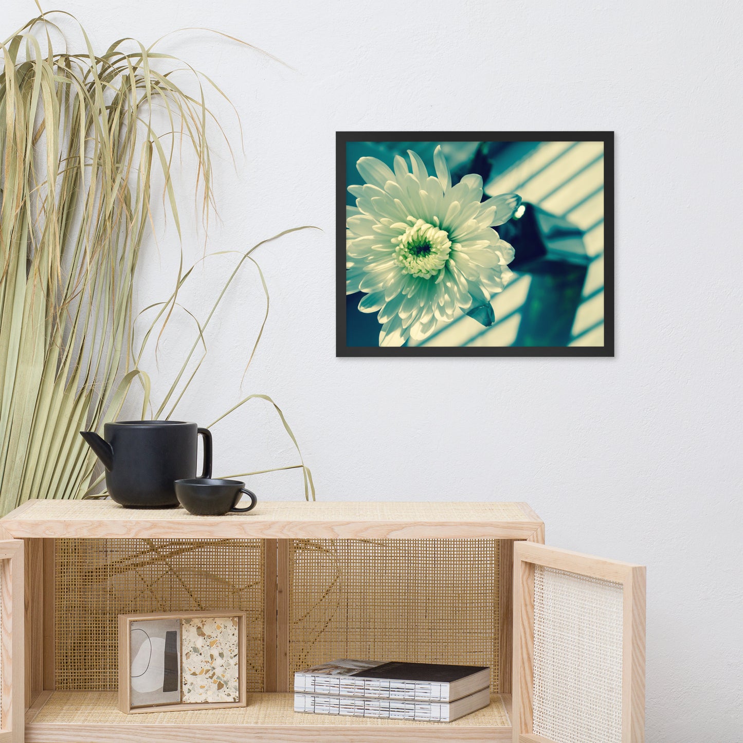 Melancholy Flower Floral Nature Photo Framed Wall Art Print