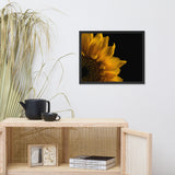 Sunflower in Corner Floral Nature Photo Framed Wall Art Print