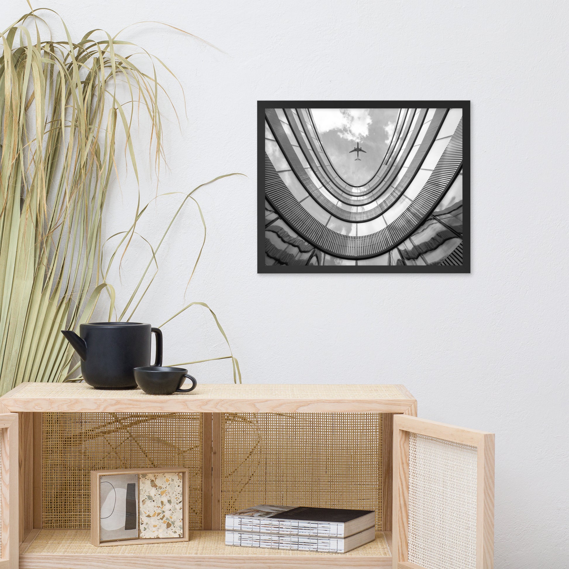 Urban Intersections in the Sky Architectural Photograph Framed Wall Art Print