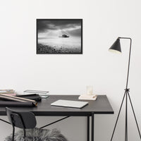 Abandoned West Pier Coastal Seascape Black and White Framed Wall Art Prints
