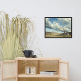 Dead Tree and Stone Wall - Split Toned Framed Photo Paper Wall Art Prints