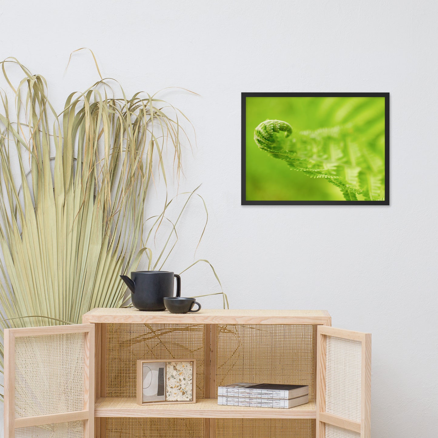 Fern Curl Botanical Nature Photo Framed Wall Art Print