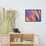 Purple and Yellow Lotus Flower Filaments Framed Photo Paper Poster - Nature Photography
