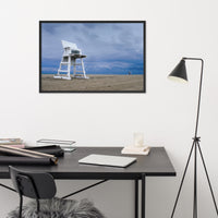 Approaching Storm Landscape Photo Paper Coastal Art Framed Wall Art Print