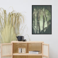 Early Spring Reflections on the Marsh Botanical Nature Photo Framed Wall Art Print
