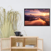 Heaven On Earth Mountains in Clouds at Sunrise Framed Wall Art Prints