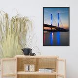 Indian River Bridge 2 Urban Landscape Photo Framed Wall Art Print