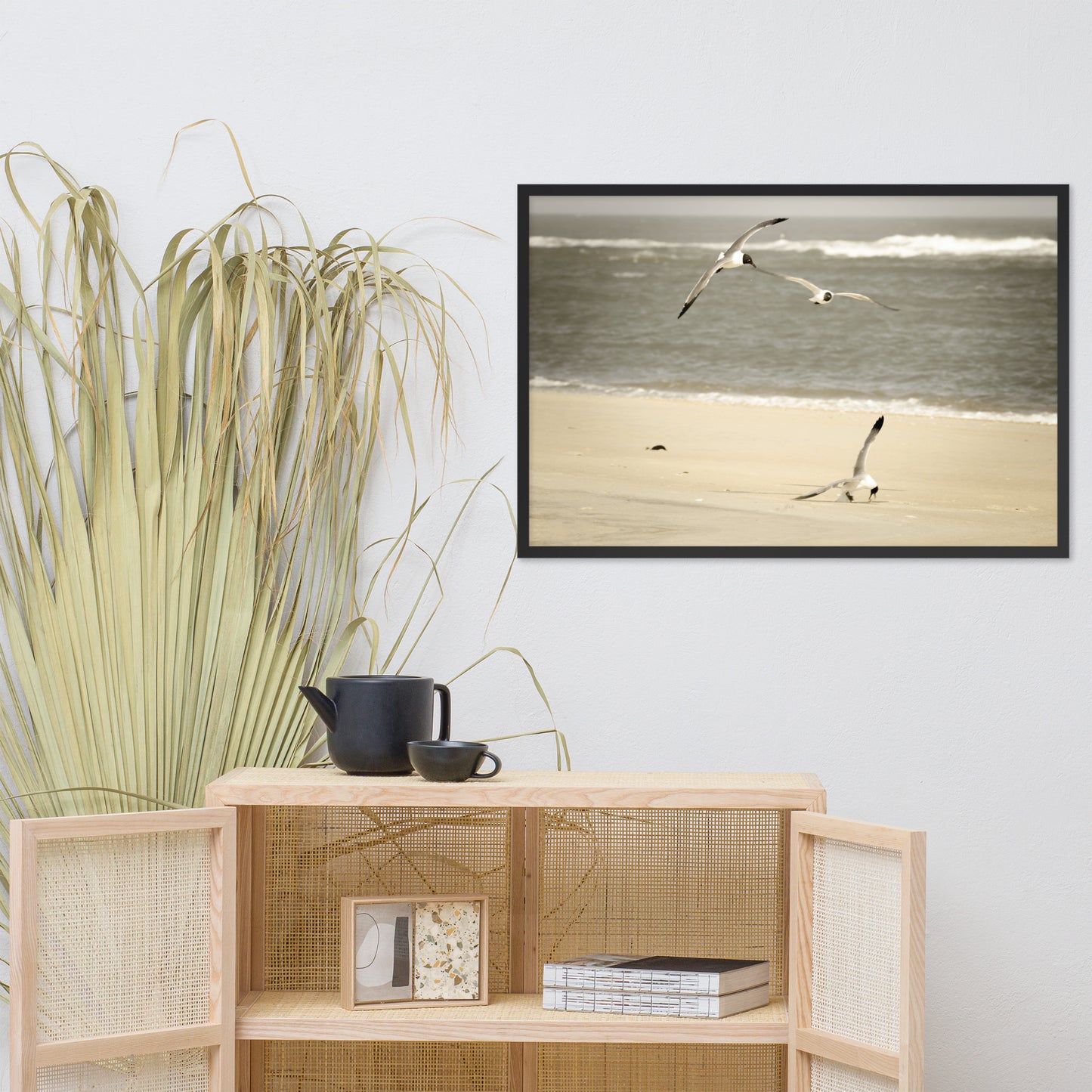 Life at the Shore Coastal Landscape Photo Framed Wall Art Print
