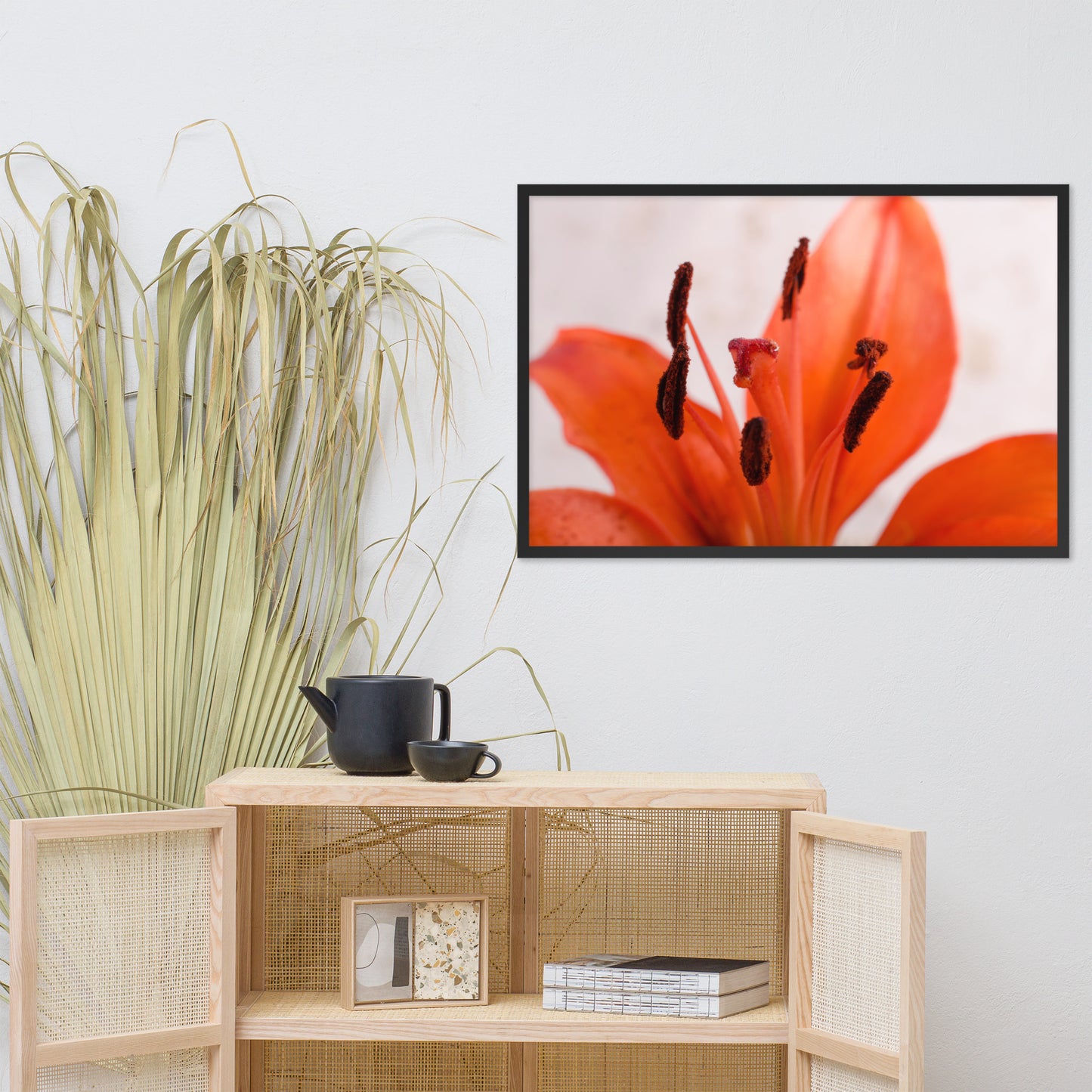 Lily Stigma Floral Nature Photo Framed Wall Art Print