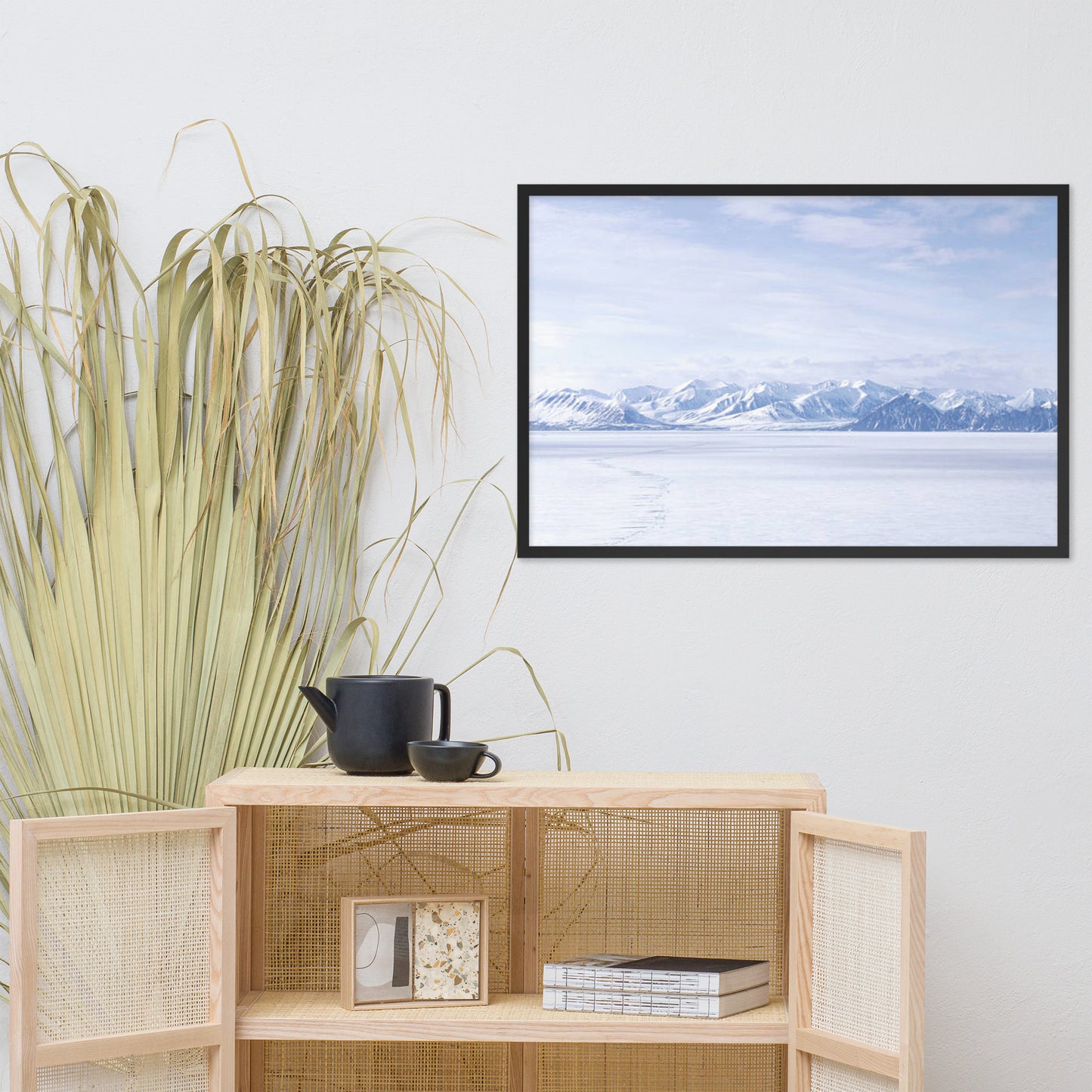 Winter's Majesty Rural Landscape Photograph Framed Wall Art Print