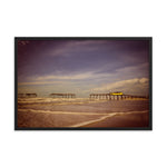 Aged View of Frisco Pier Coastal Framed Photo Paper Print