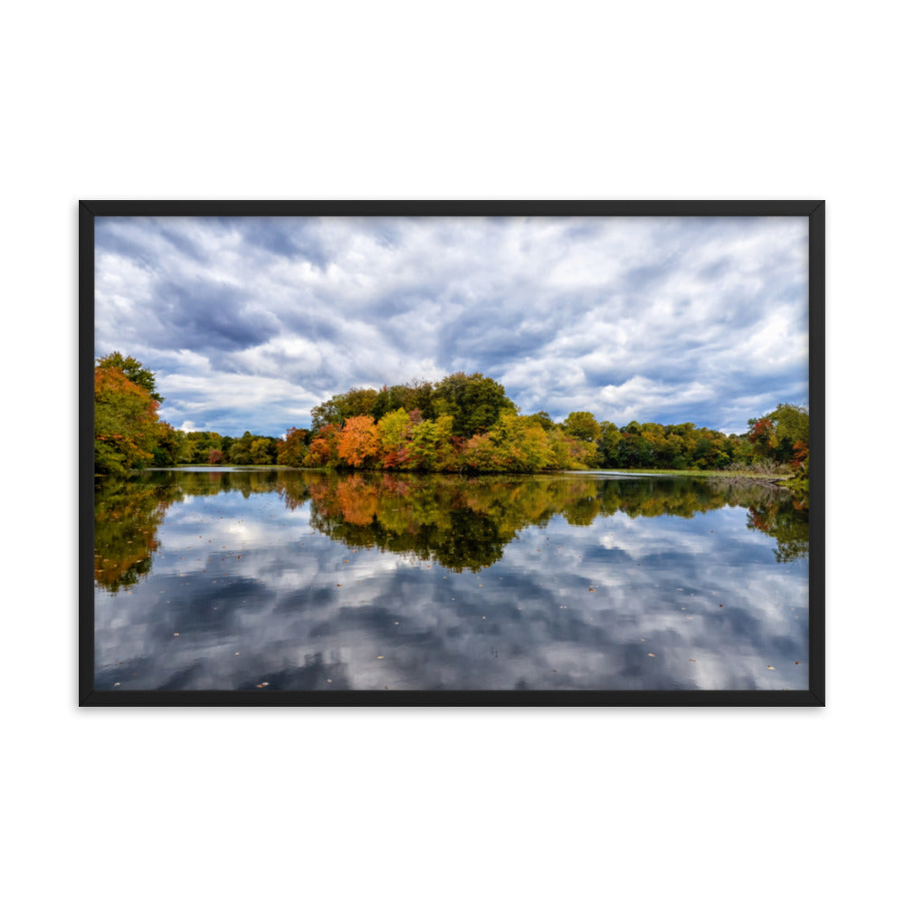 Photography Prints Wall Art: Autumn Reflections - Rural / Country / Farmhouse Style Landscape / Nature Photograph Framed Wall Art Print - Artwork