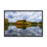 Autumn Reflections Rural Landscape Framed Photo Paper Wall Art Prints