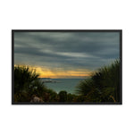 Cloudy Rainy Sunset De Soto Beach Framed Photo Paper Wall Art Prints