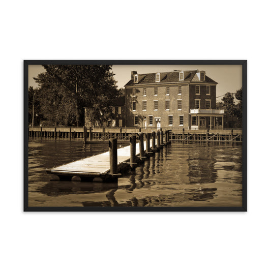 Delaware City Dock Coastal Landscape Framed Photo Wall Art Prints