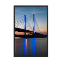 Indian River Bridge 2 Urban Landscape Photo Framed Wall Art Print