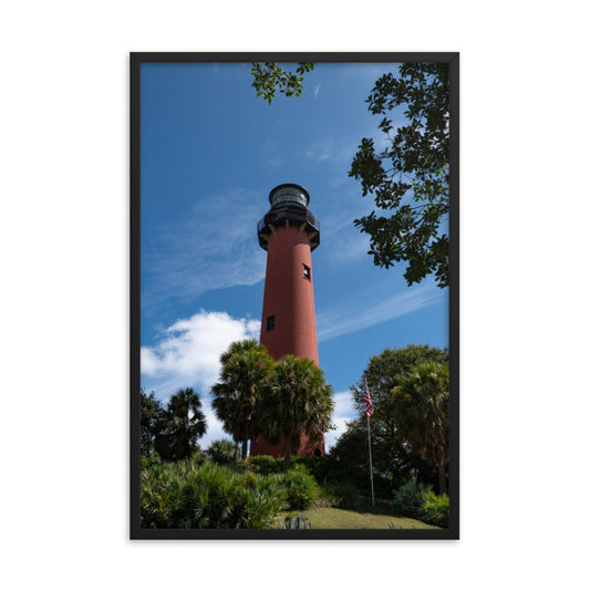 Jupiter Lighthouse 2 Color Framed Photo Paper Wall Art Prints