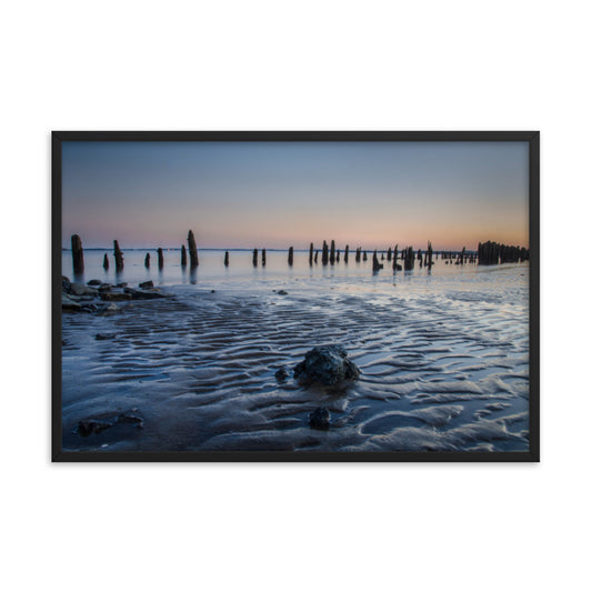 Low Tide At Battery Coastal Landscape Framed Photo Paper Wall Art Prints