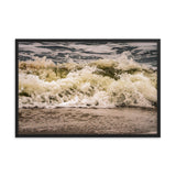 Crashing Ashore Coastal Nature Photo Framed Wall Art Print