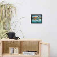 Faux Wood Blue Morning at Waters Edge Framed Photo Paper Wall Art Prints