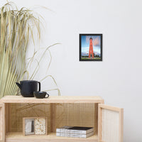 Ponce De Leon Lighthouse and Sunset Landscape Photo Framed Wall Art Print