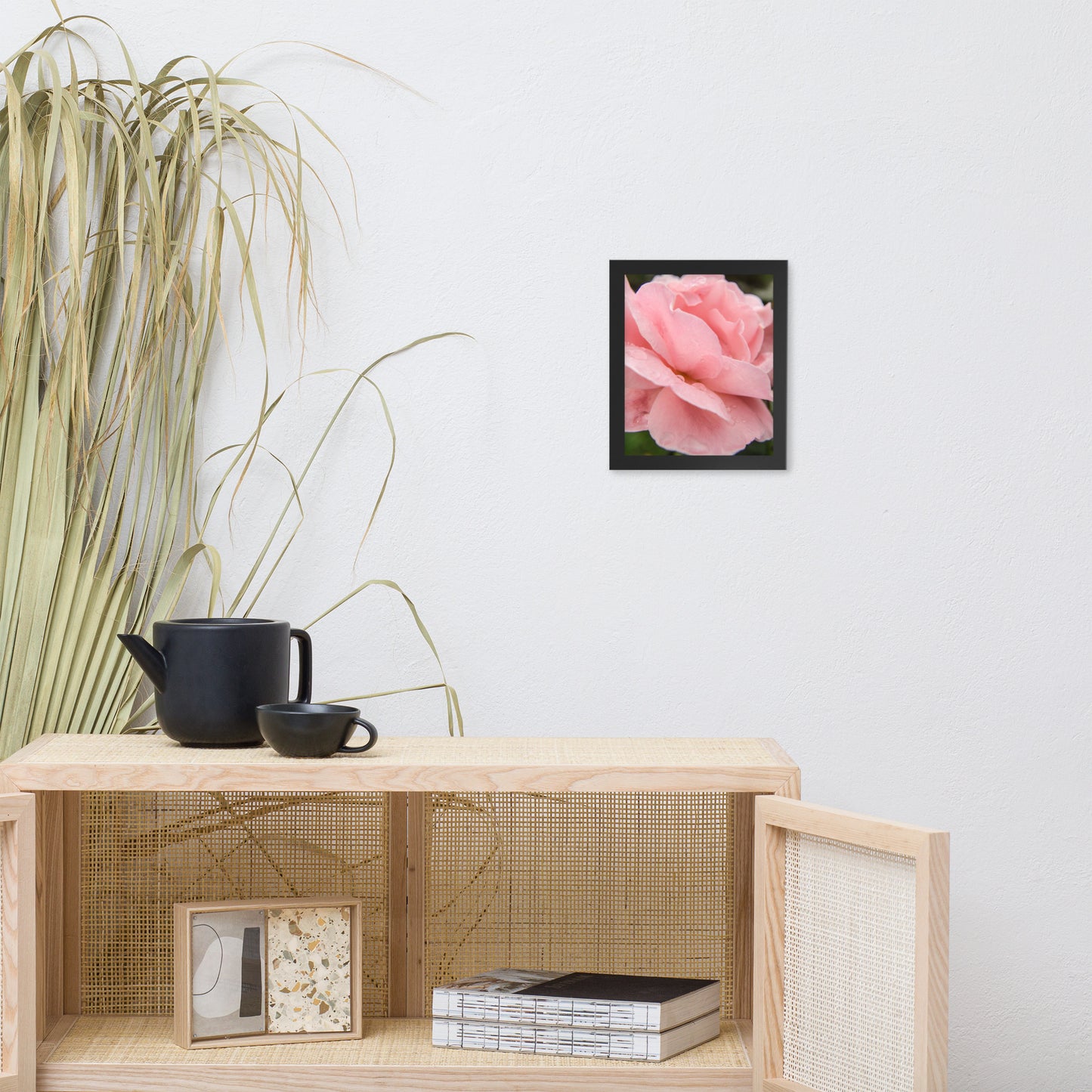 Pink Passion Floral Nature Photo Framed Wall Art Print