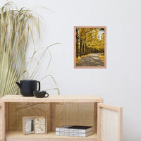 Fall Path Nature Landscape Framed Photo Paper Wall Art Prints