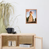 Marblehead Lighthouse at Sunset From the Shore Framed Photo Paper Wall Art Prints