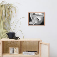 Infrared Rose Black and White Floral Nature Photo Framed Wall Art Print